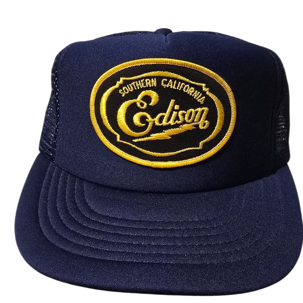Edison Navy and Gold Logo Trucker Hat